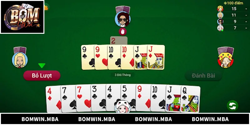 Tiến lên miền Nam hấp dẫn, dễ chơi, chiến thuật cao tại Bomwin